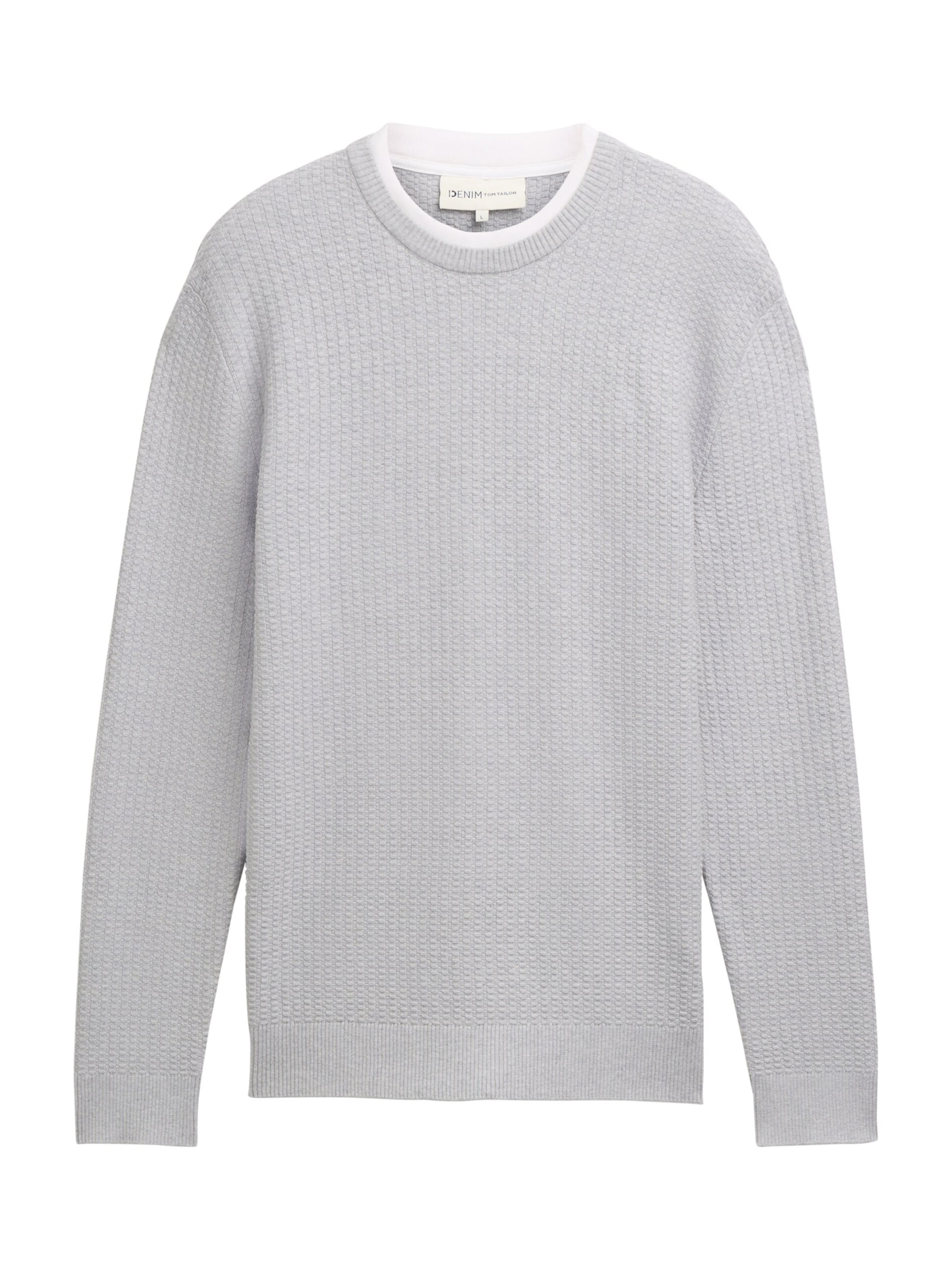 TOM TAILOR DENIM Pullover in Grau: Vorderseite