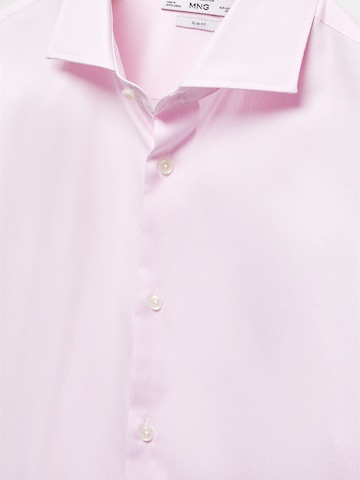 MANGO MANSlim Fit Košulja 'Lakecity' - roza boja