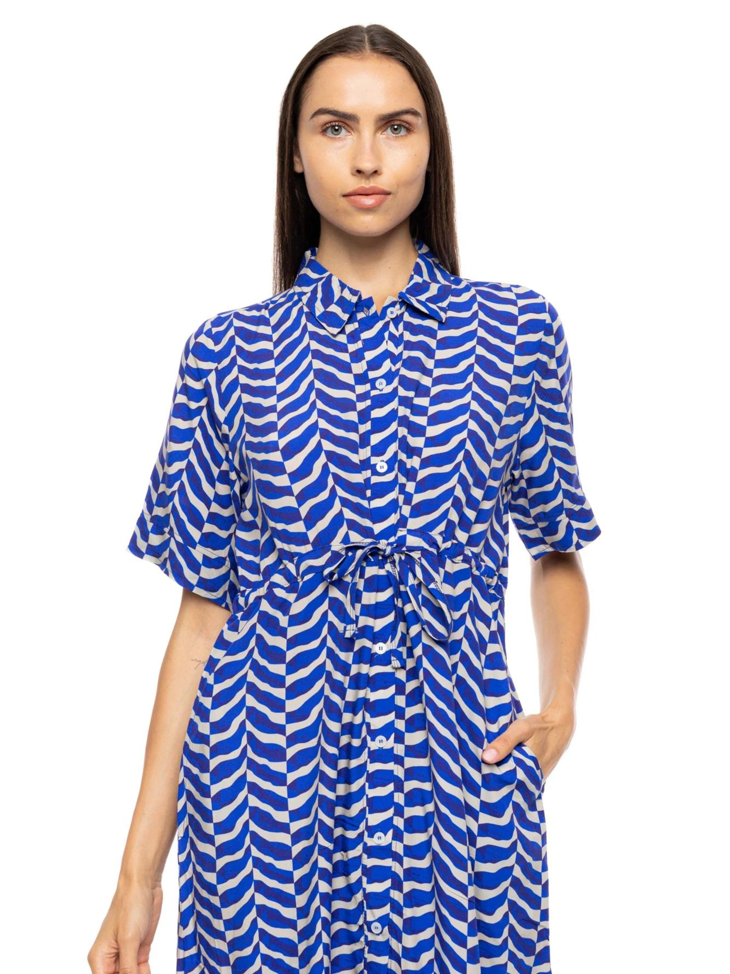 Pink Label Zomerjurk 'BEACHWEAR AEGEAN WAVE' in Blauw