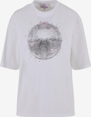 balta Felicious Marškinėliai 'Disco': priekis