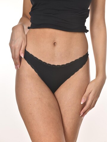 String 'COTTON LACE Tanga Women 5er Pack' Maxte en noir