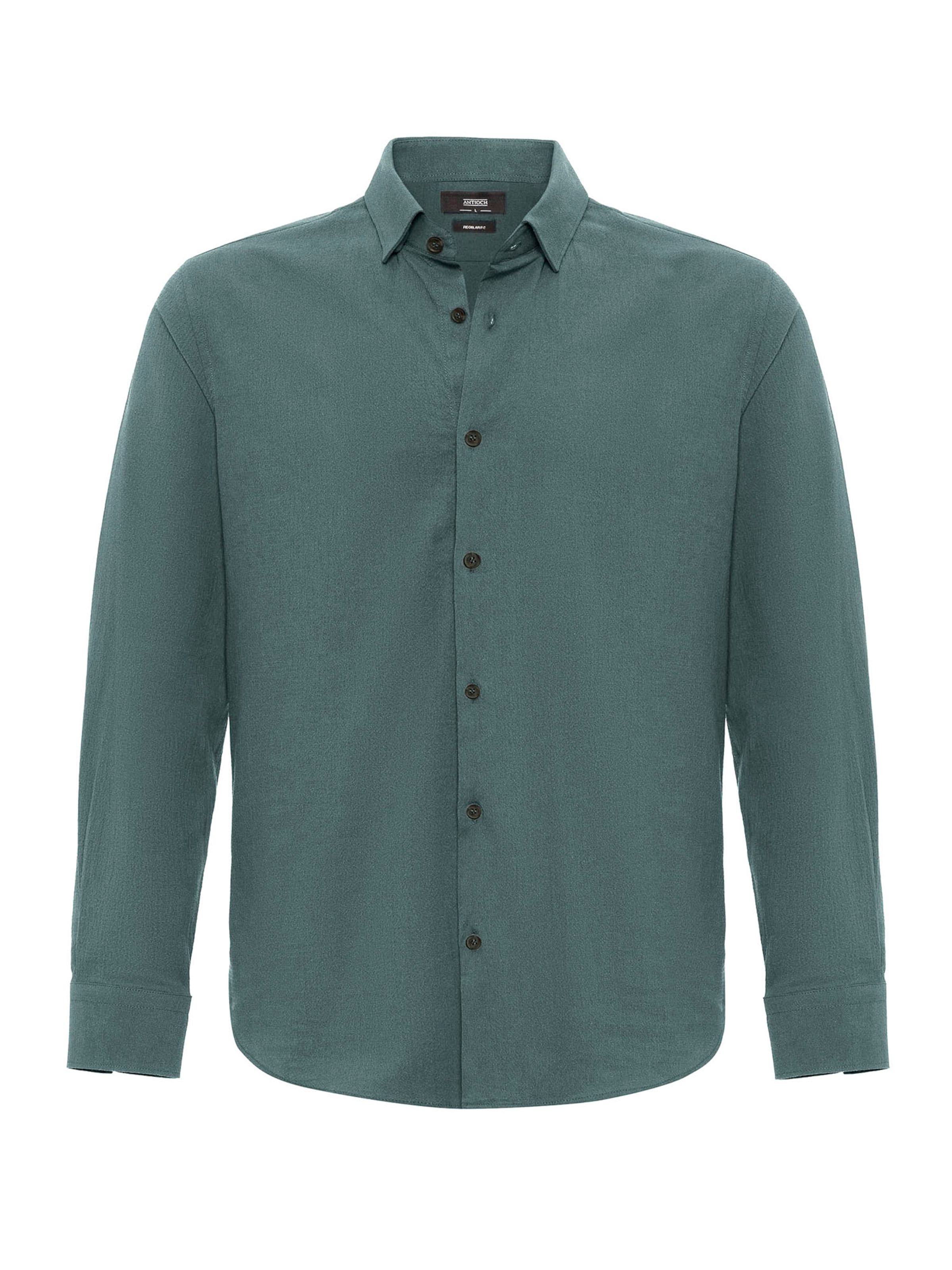 Antioch Rovný strih Košeľa - Zelená: predná strana
