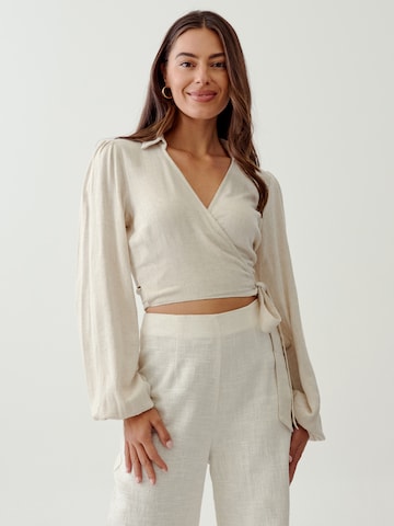 Tussah Blouse 'Dinah' in Beige: front