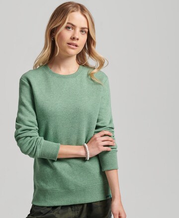 Superdry Sweatshirt in Groen: voorkant