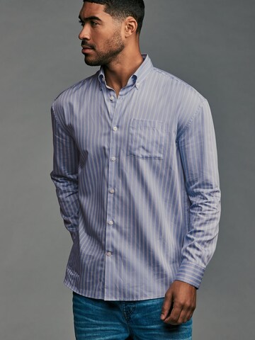 Next Regular fit Button Up Shirt in Blue: front