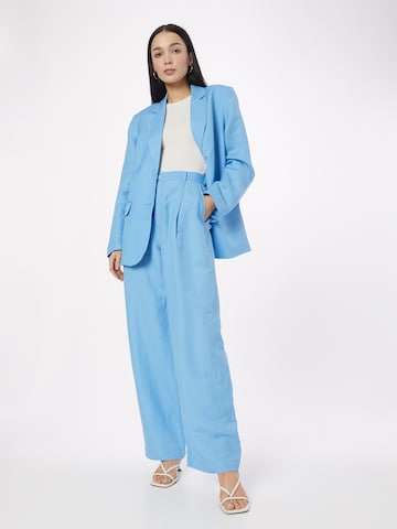 Lindex Loose fit Pleat-Front Pants 'Ragna' in Blue