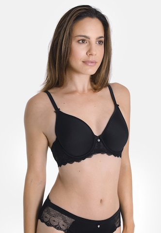 sassa T-shirt Bra 'Sensual Beauty' in Black: front