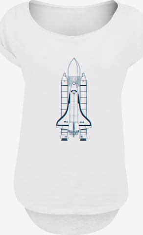 T-shirt 'NASA Space Shuttle Enterprise Two Tone' F4NT4STIC en blanc : devant