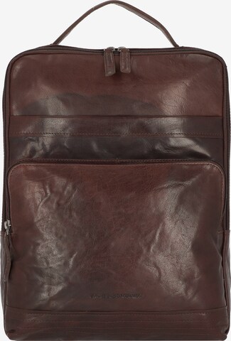 Spikes & Sparrow Backpack 'Bronco' in Brown: front