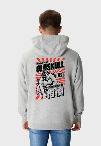 Oldskull Kapuzensweatshirt 'ASIAN SUMO SENSATION' in Grau: Vorderseite