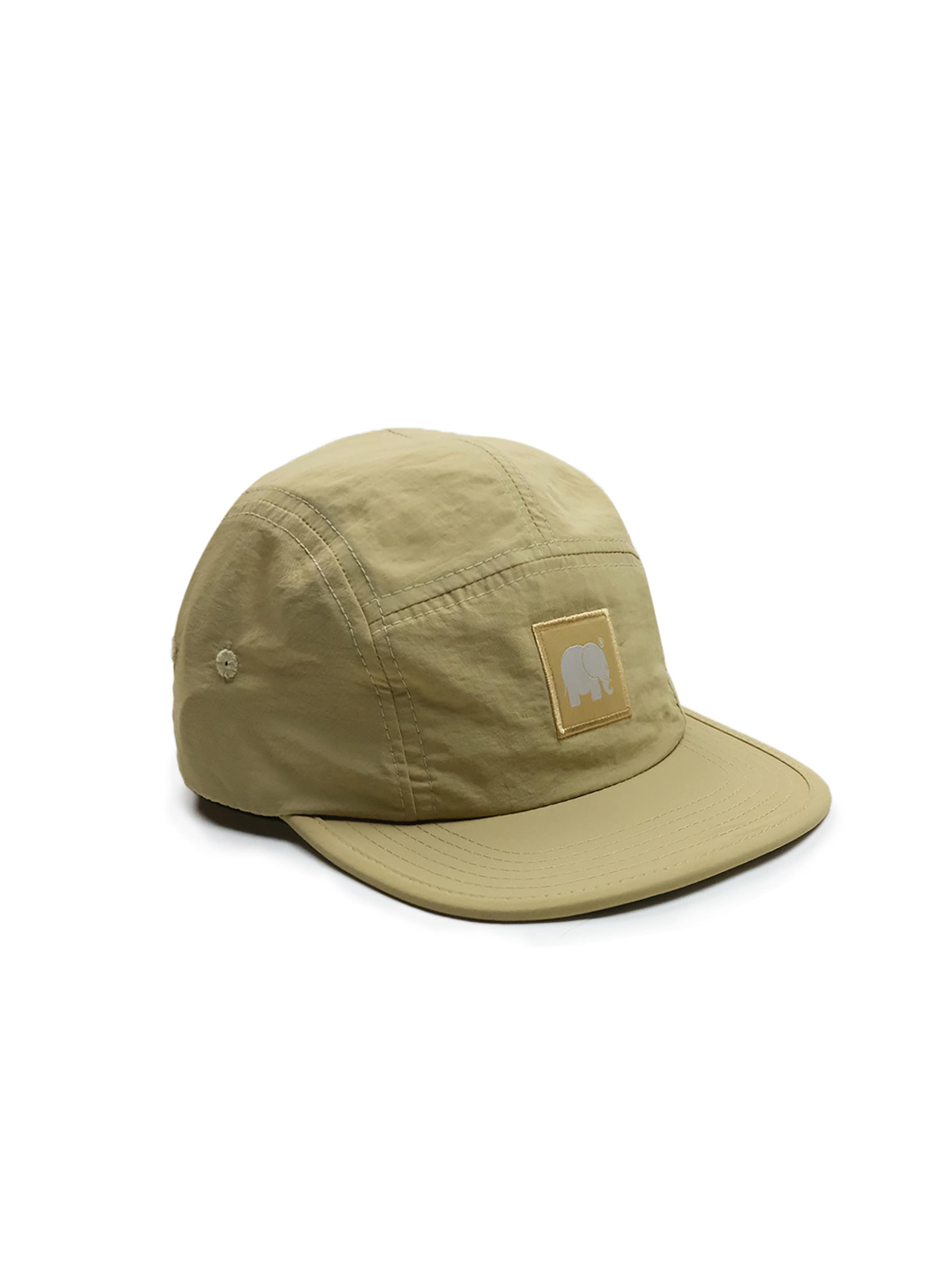 Trendsplant Keps ' FIVE PANEL ' i beige: framsida