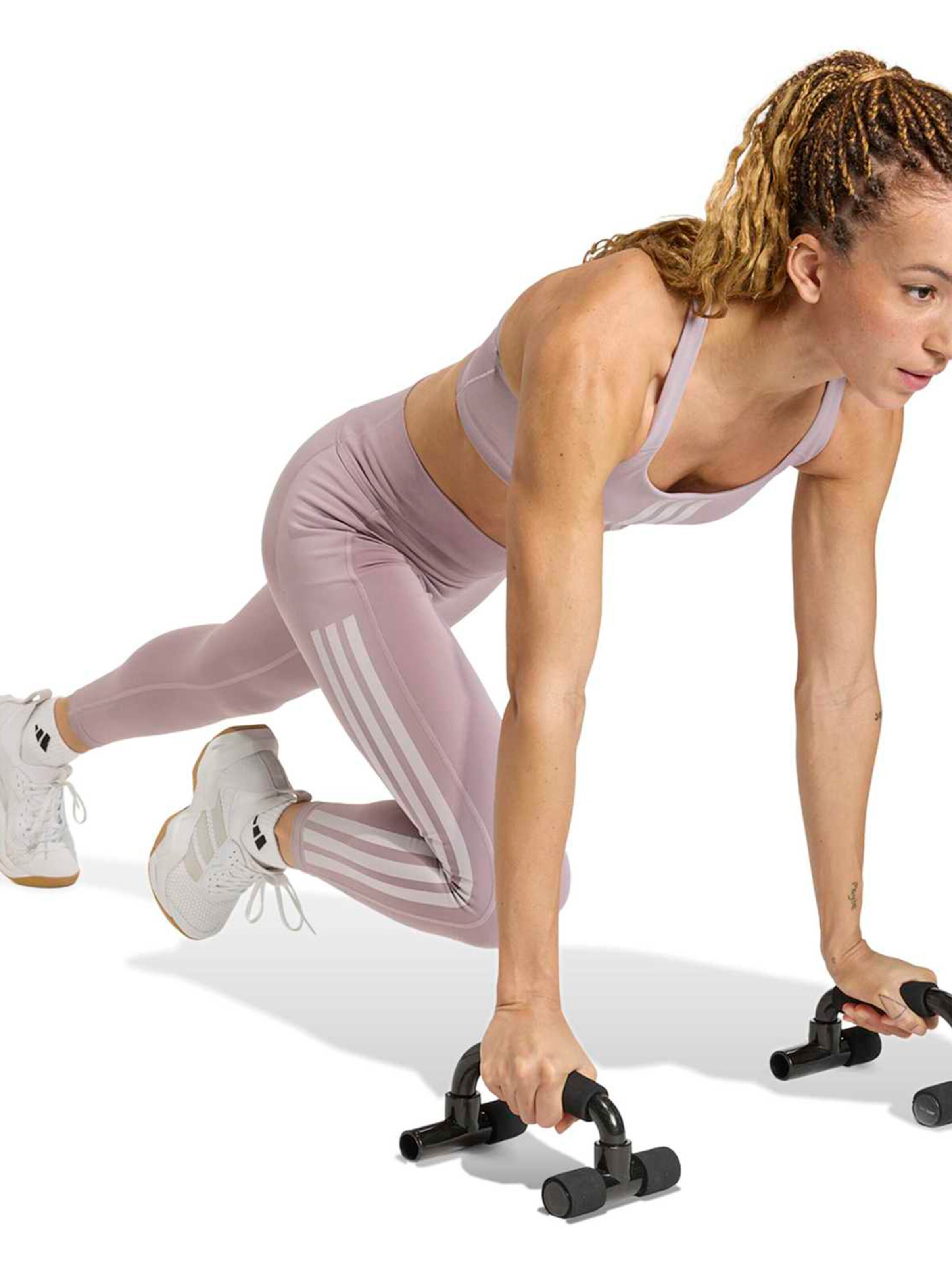 ADIDAS PERFORMANCE Skinny Sports trousers 'Optime' in Purple