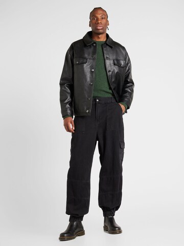 River Island Plus - Tapered Pantalón cargo 'OREO' en negro