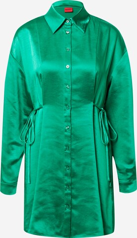 HUGO Shirt Dress 'Keleste' in Green: front