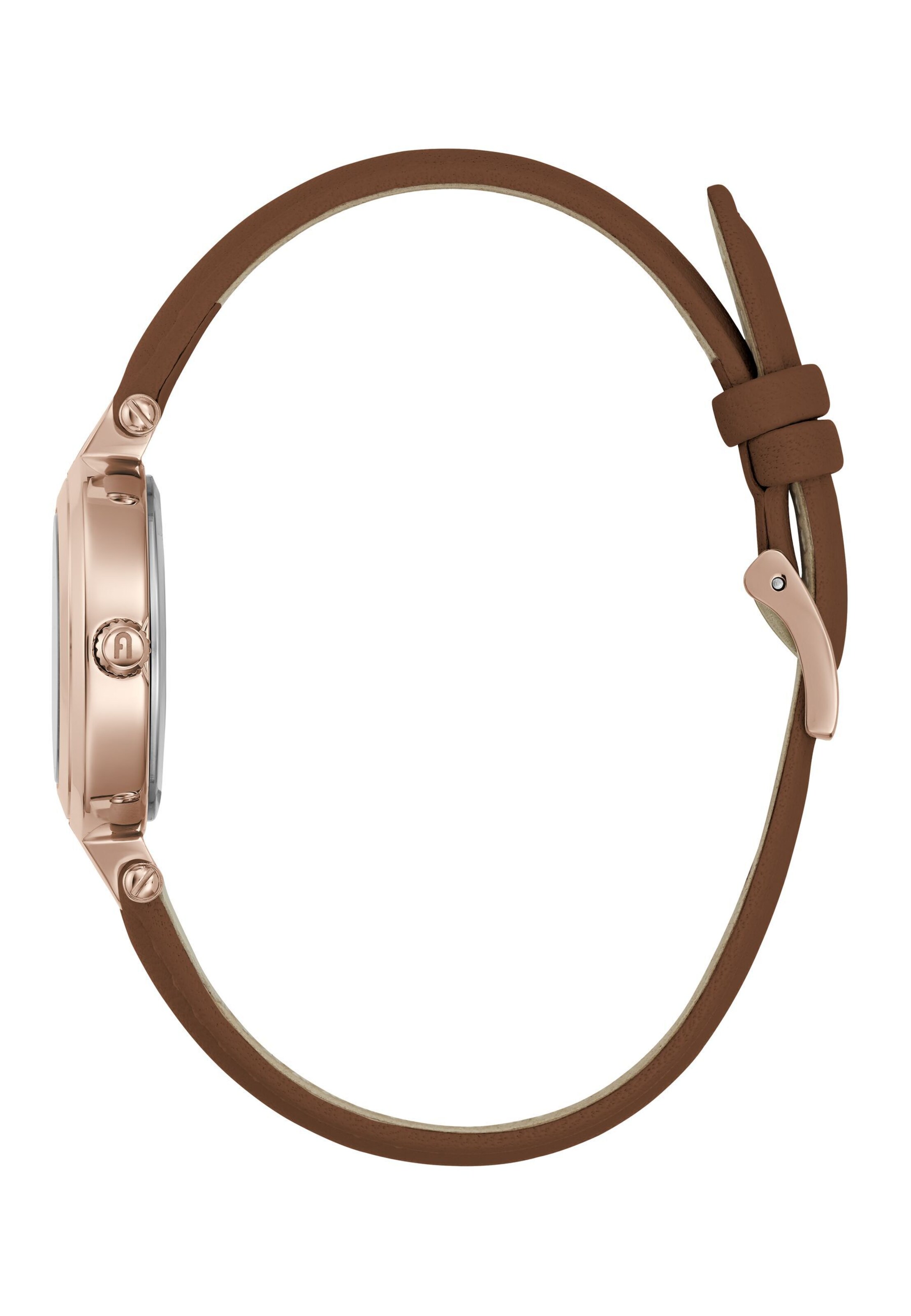 FURLA Analoog horloge 'Arch-Bar' in Bruin