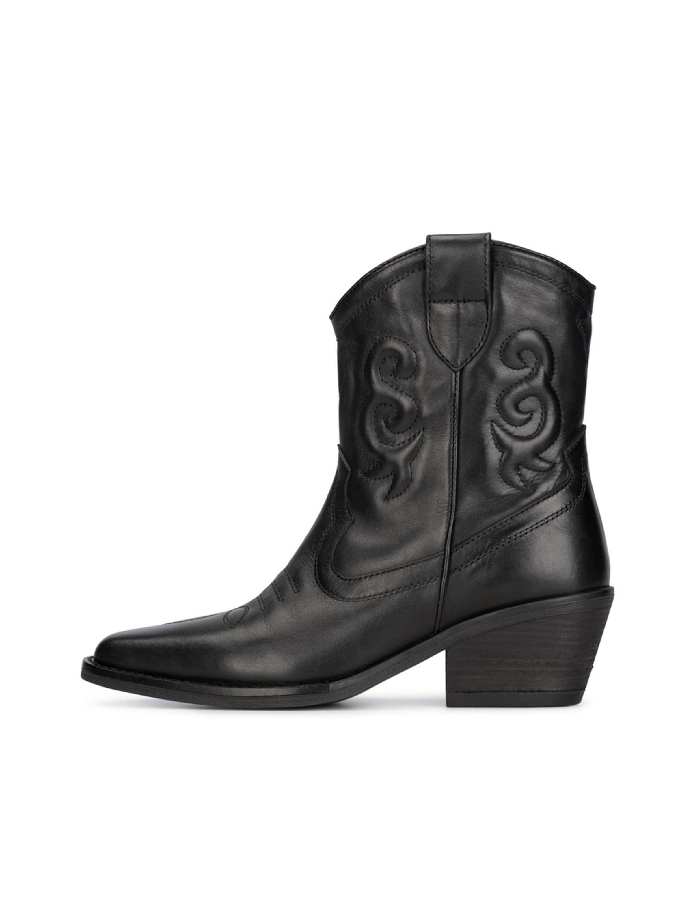 Bottes de cowboy PS Poelman en noir : devant