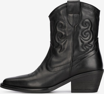 Bottes de cowboy PS Poelman en noir : devant