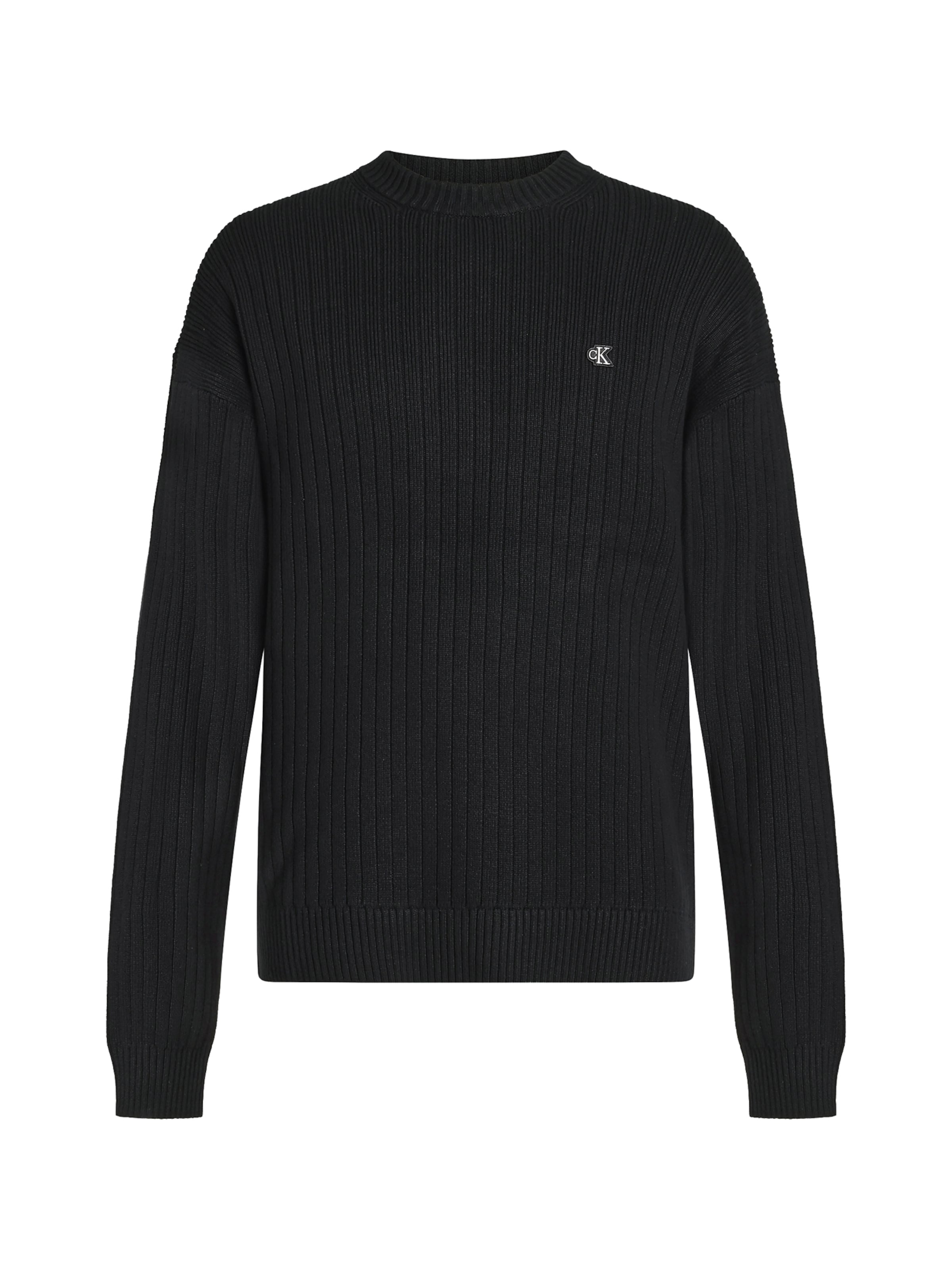 Pulover de la Calvin Klein Jeans pe negru: față