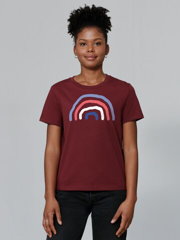 T-shirt 'Regenbogen' Watapparel en rouge : devant