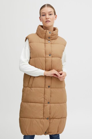 Gilet 'Bodani' Oxmo en marron : devant