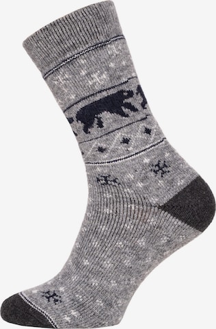 HomeOfSocks Socks 'HOS454' in Grey: front