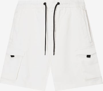 Bershka Loosefit Gargohousut värissä valkoinen: etupuoli