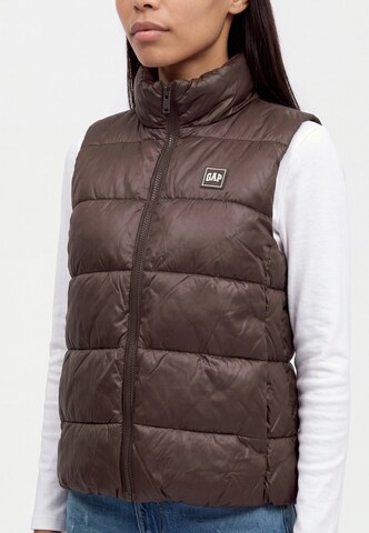 Gap Petite Vest, värv pruun: külje pealt