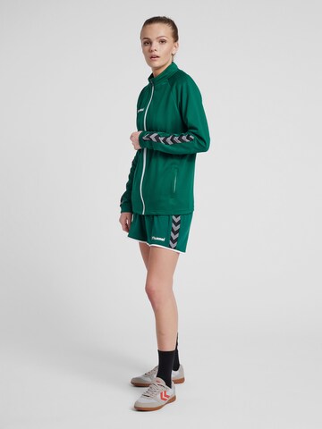 Hummel Trainingsjacke 'Authentic' in Grün: Vorderseite