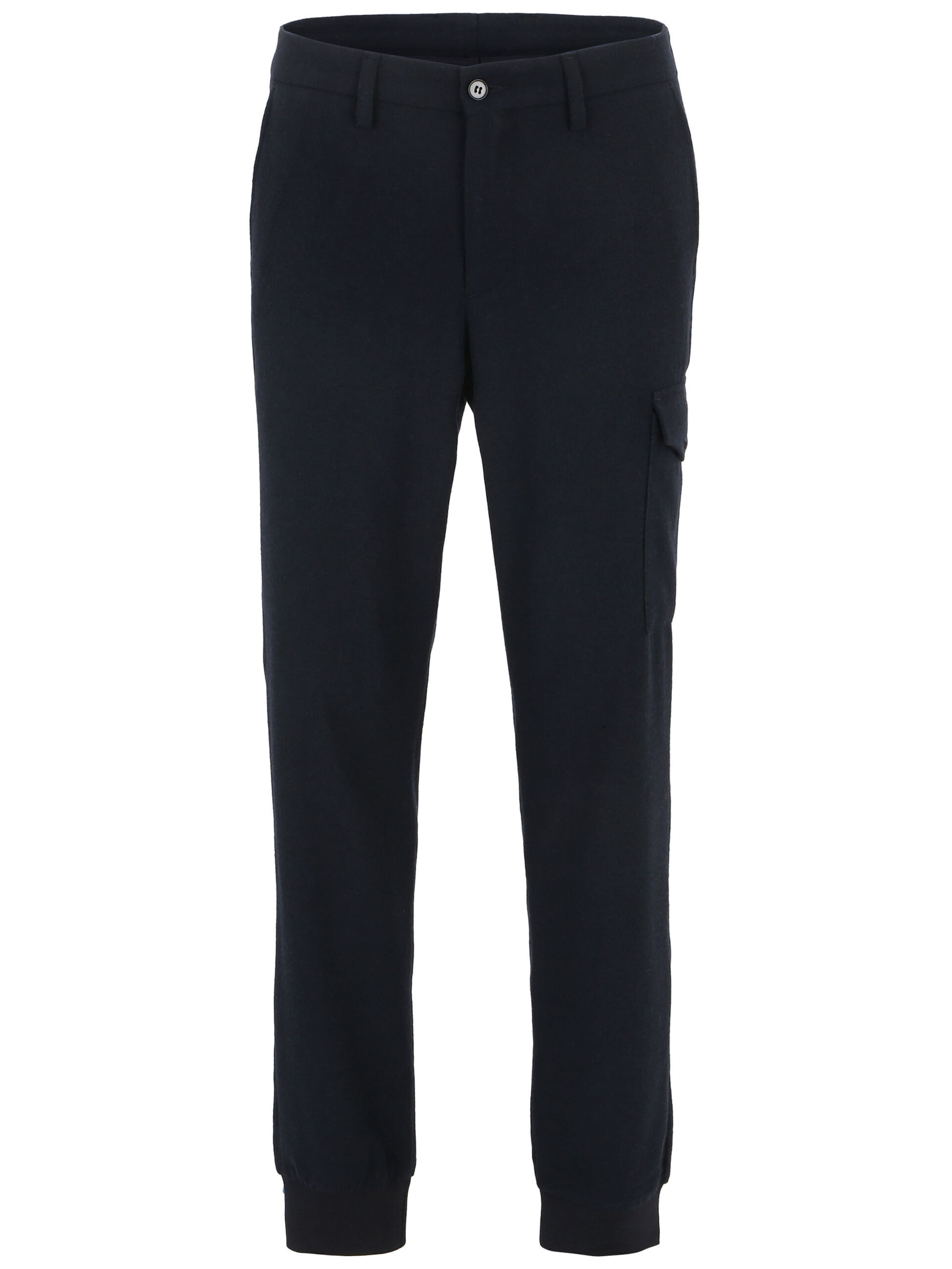 Steffen Klein Regular Cargobroek in Blauw: voorkant