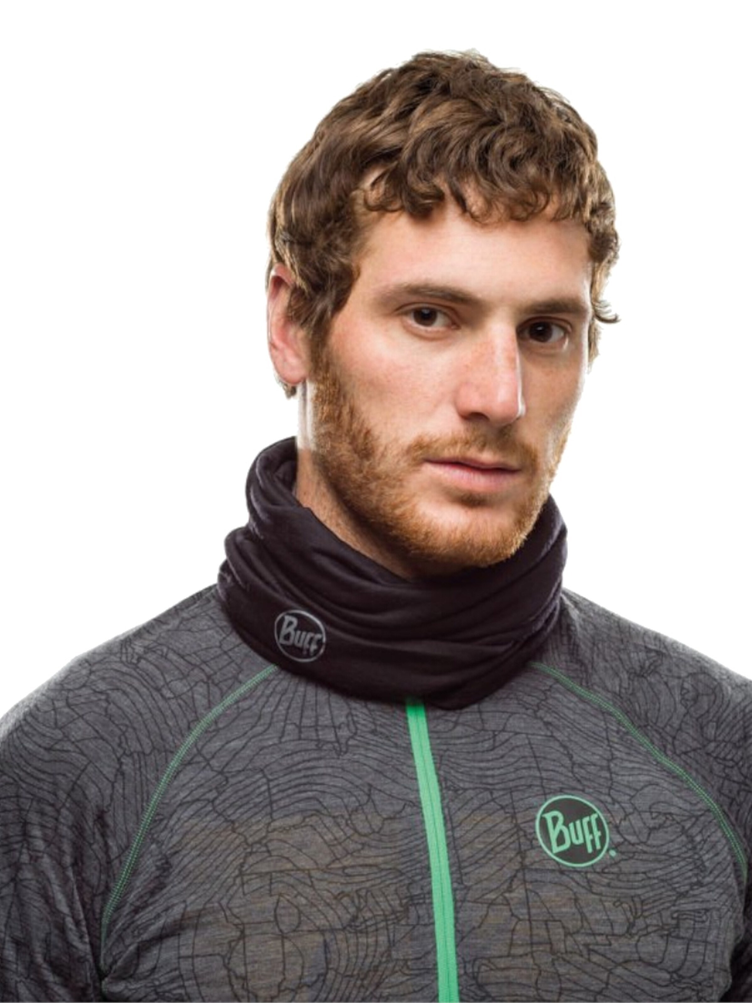 Écharpe de sport BUFF en noir : devant