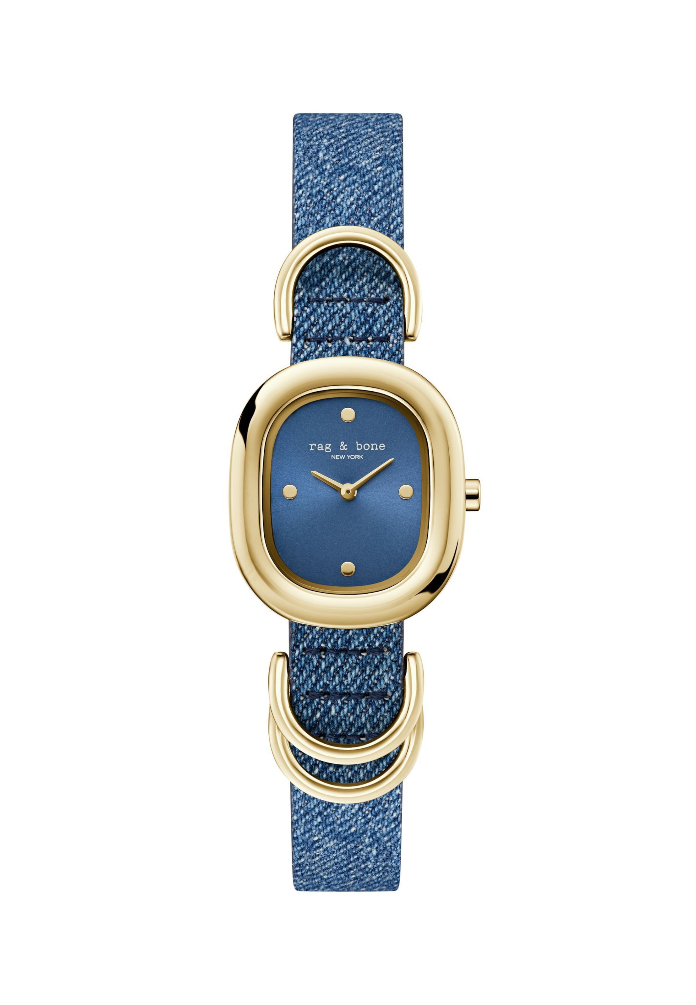 rag & bone Analoguhr ' Rory' in One Size in blau / gold, Produktansicht