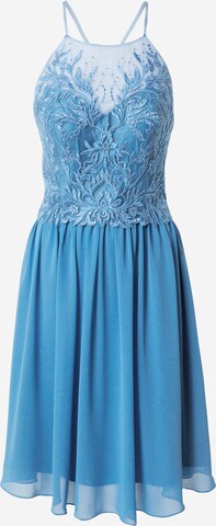 mascara Cocktail Dress in Blue: front