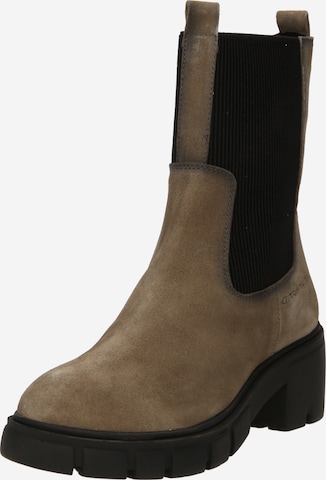 TOM TAILOR - Botas Chelsea en verde: frente