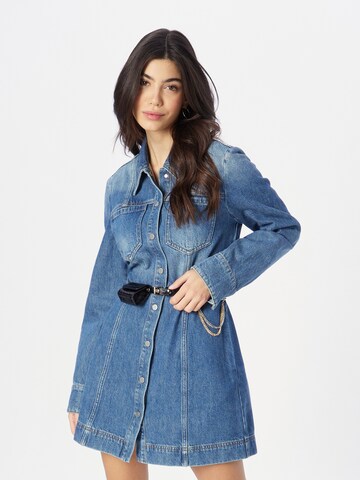 Miss Sixty - Vestido camisero en azul: frente