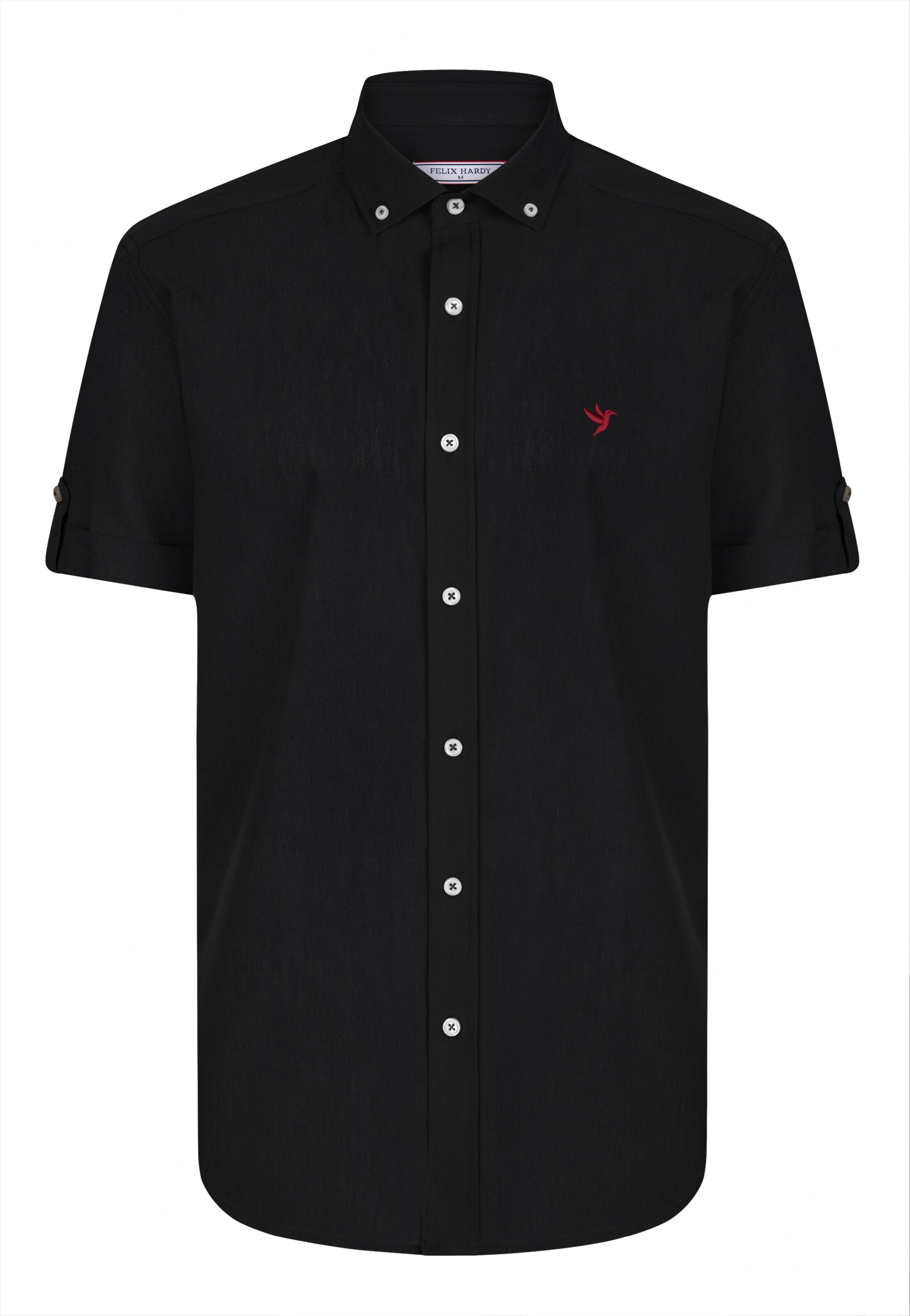 Felix Hardy Regular fit Риза в черно: отпред