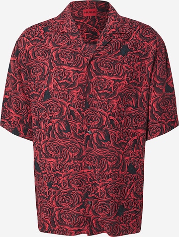 HUGOComfort Fit Košulja 'Espino' - crna boja: prednji dio