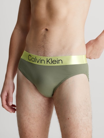 Calvin Klein Swimwear Badeshorts 'Steel' in Grün: predná strana