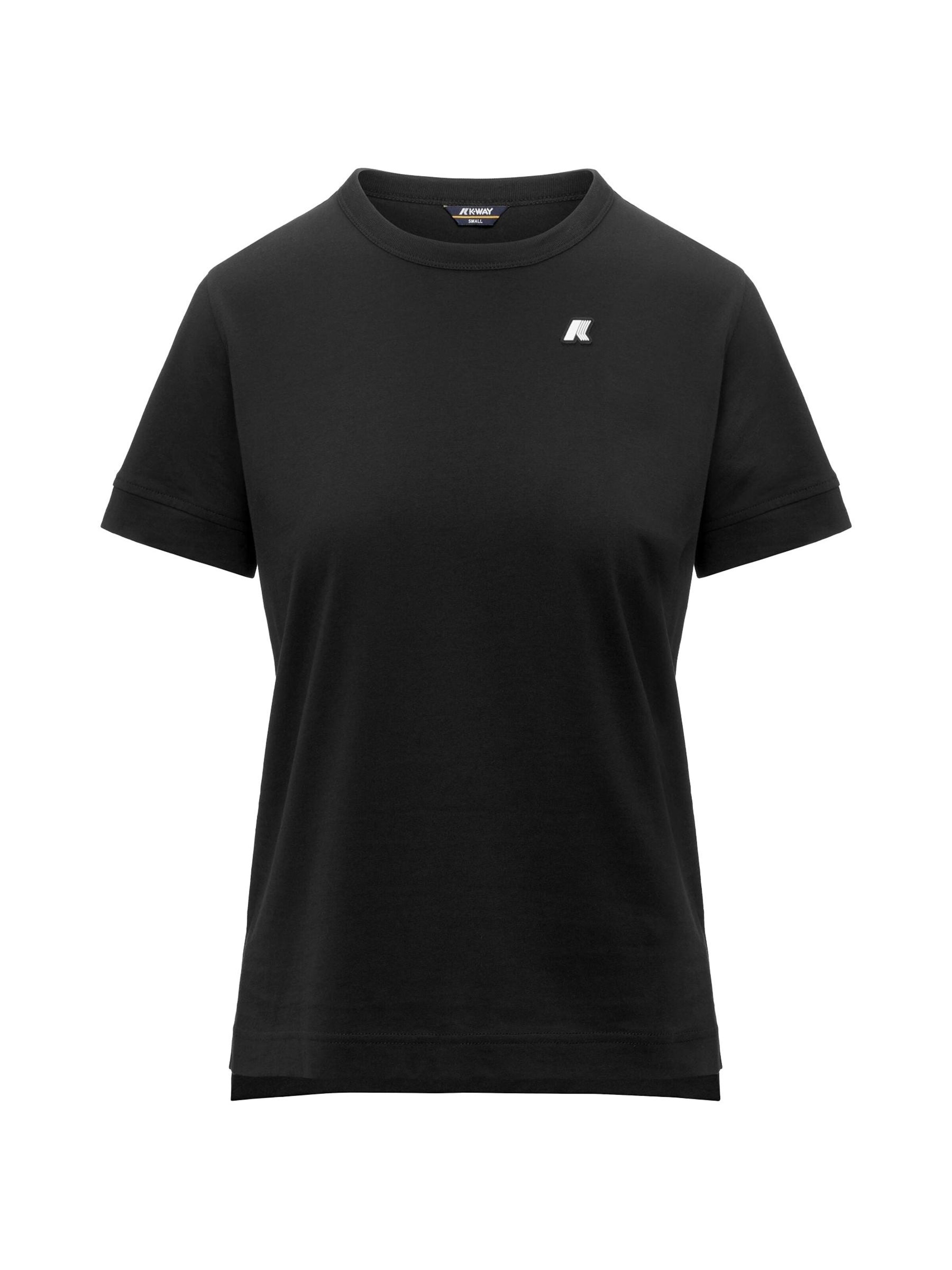 K-Way Shirt 'K-WAY EMEL JERSEY T-SHIRT T-Shirt e Polo' in Zwart: voorkant