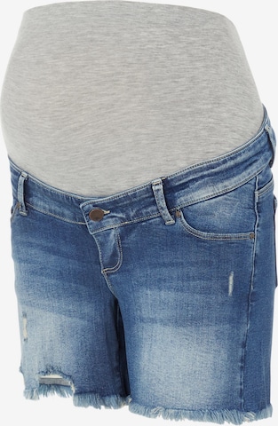 MAMALICIOUS Regular Jeans 'Hampshire' i blå: framsida