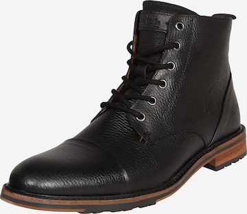 BULLBOXER Lace-Up Boots in Black: front