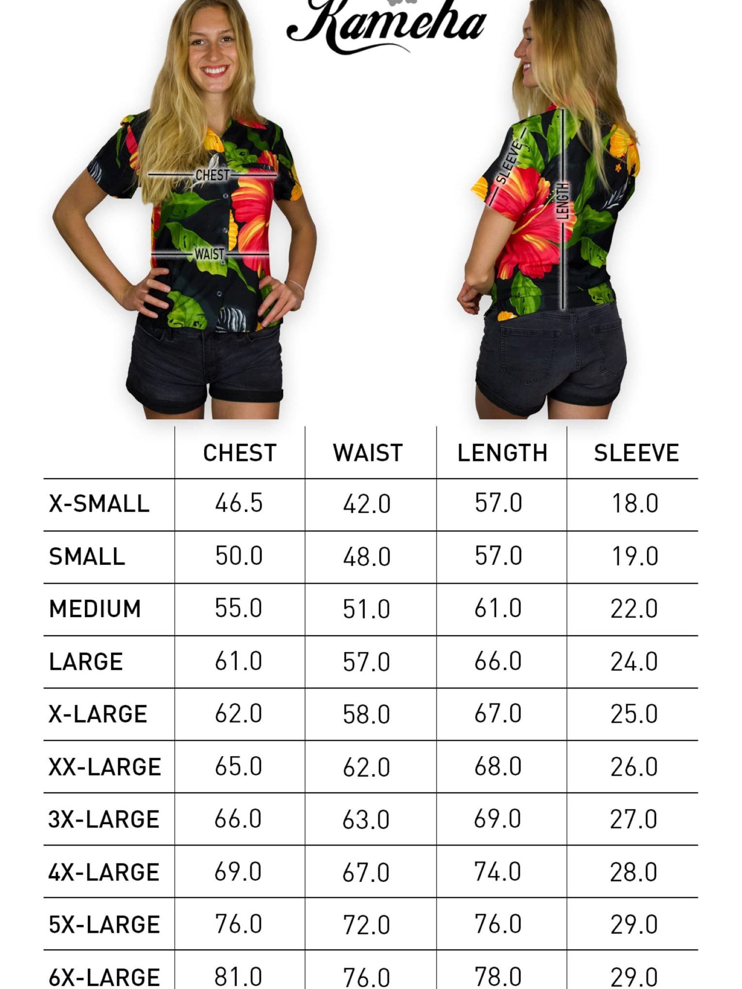 King Kameha Blouse 'Big Flower' in Zwart