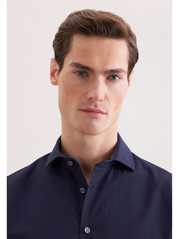 SEIDENSTICKER Slim fit Button Up Shirt in Blue