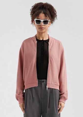 Veste de survêtement QS en rose : devant