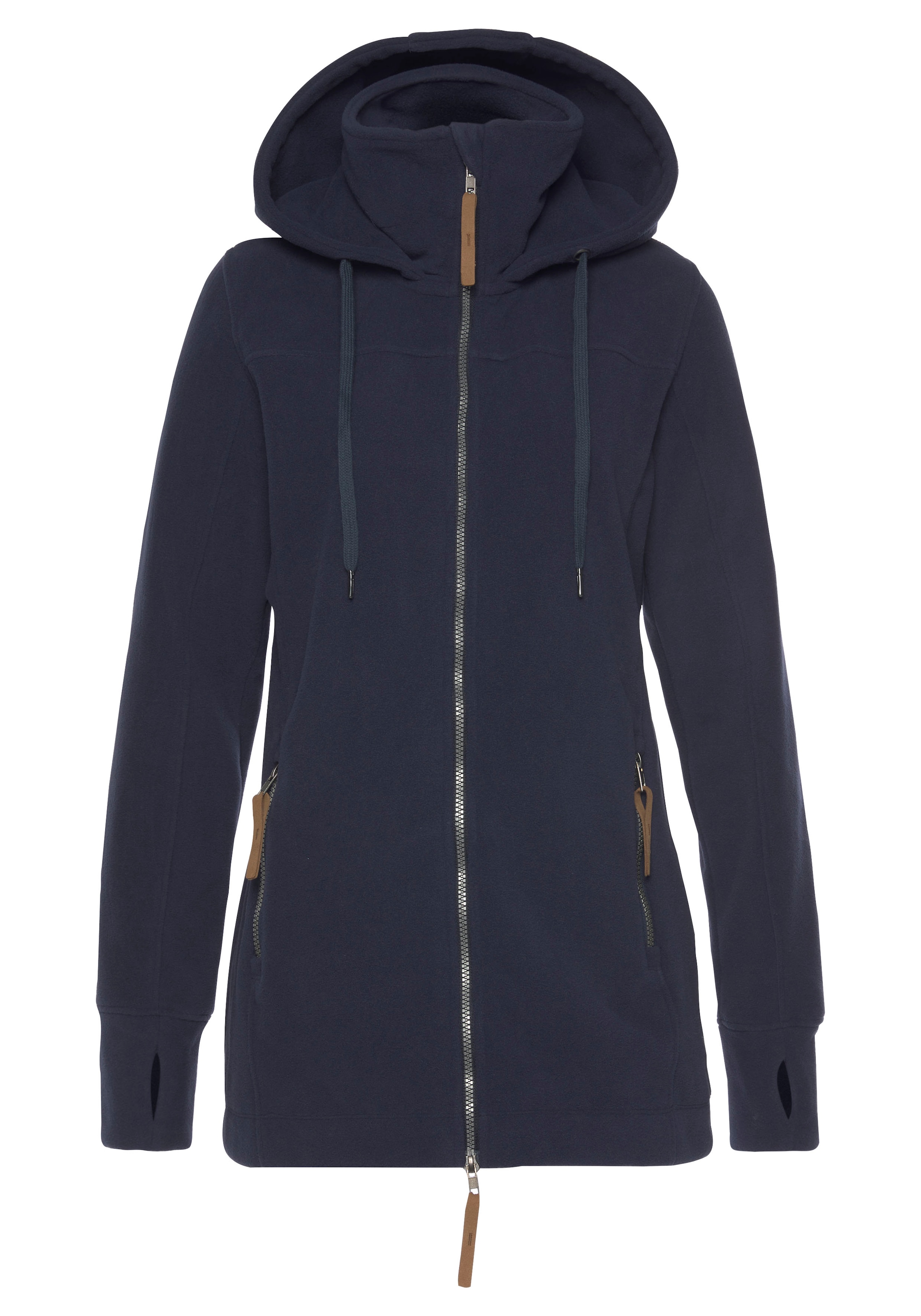 POLARINO Funktionsfleecejacke in Blau: Vorderseite