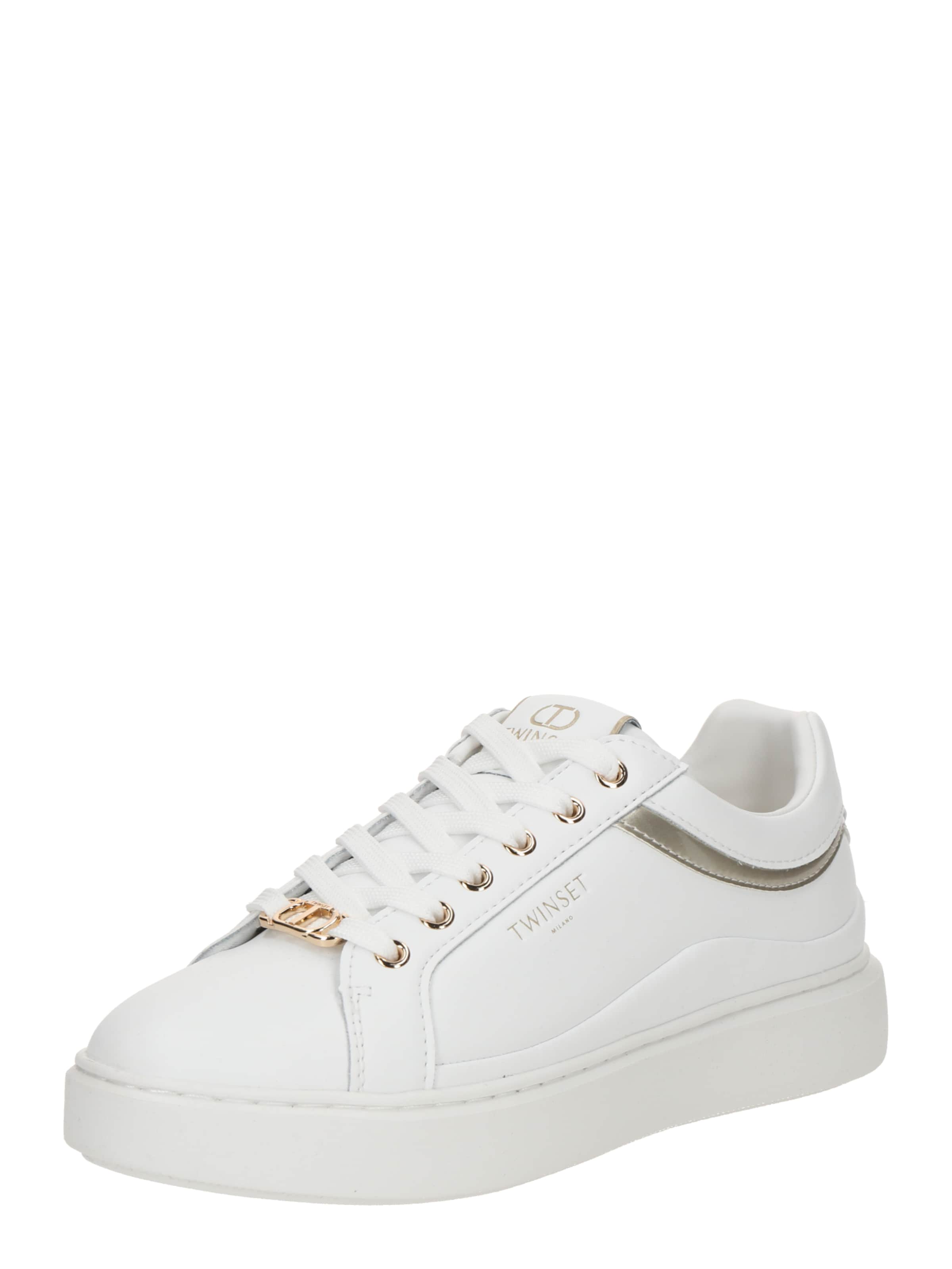 Twinset Ниски маратонки в бяло: отпред