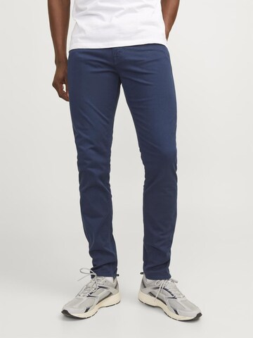 Coupe slim Jean 'Glen Blaine' JACK & JONES en bleu : devant