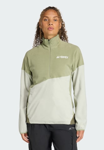 Felpa sportiva di ADIDAS TERREX in verde: frontale