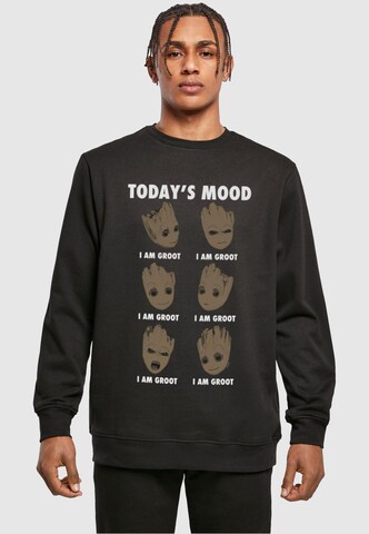 ABSOLUTE CULT Sweatshirt ' Guardians Of The Galaxy Vol 2 - Groot Todays Mood' in Black: front