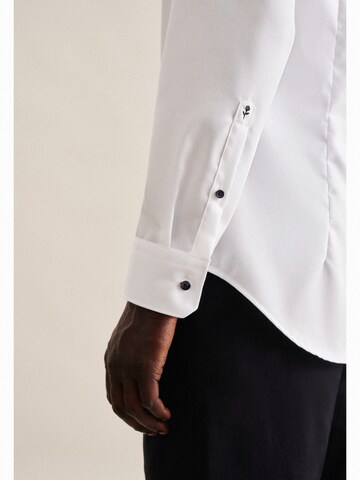 SEIDENSTICKER Slim fit Business Shirt 'Smart Classics' in White
