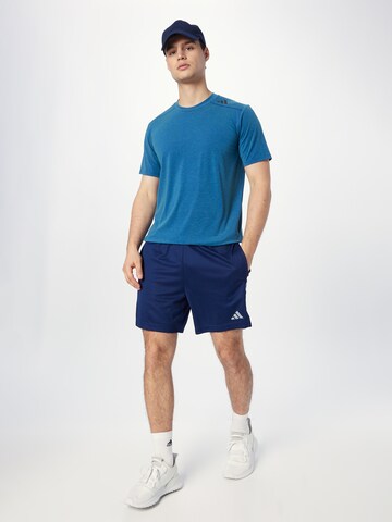 ADIDAS PERFORMANCE - Camisa funcionais 'Designed For Training' em azul